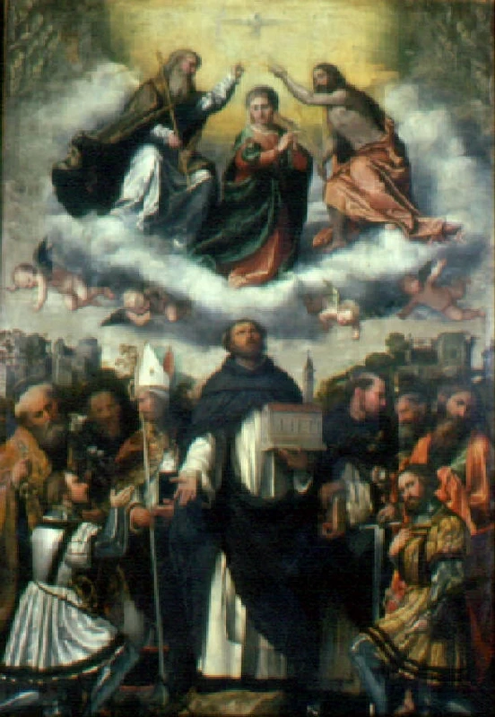 Il Romanino-379-Incoronazione di Maria Verigine con santi  - Pinacoteca Tosio Martinengo, Brescia